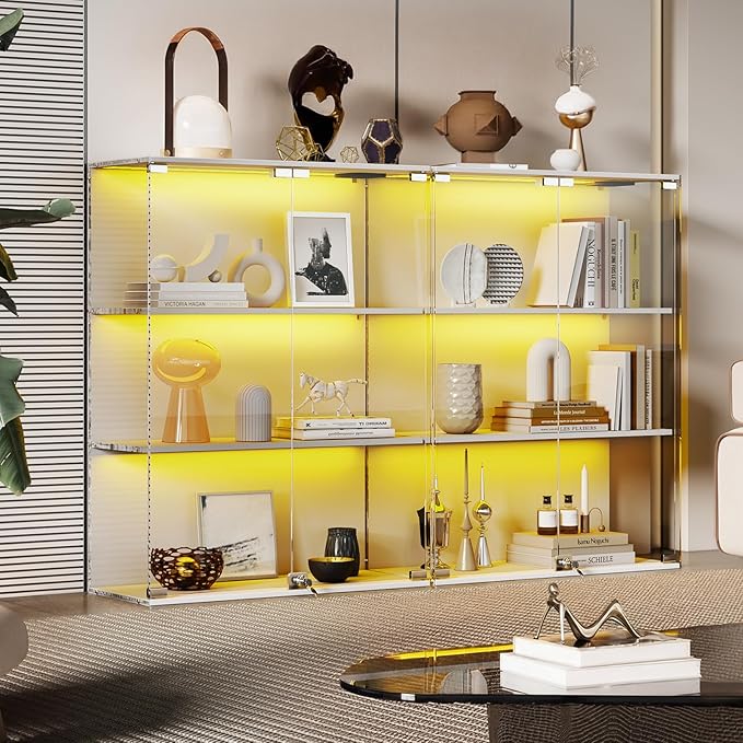 VersionTECH. Glass Display Cabinet