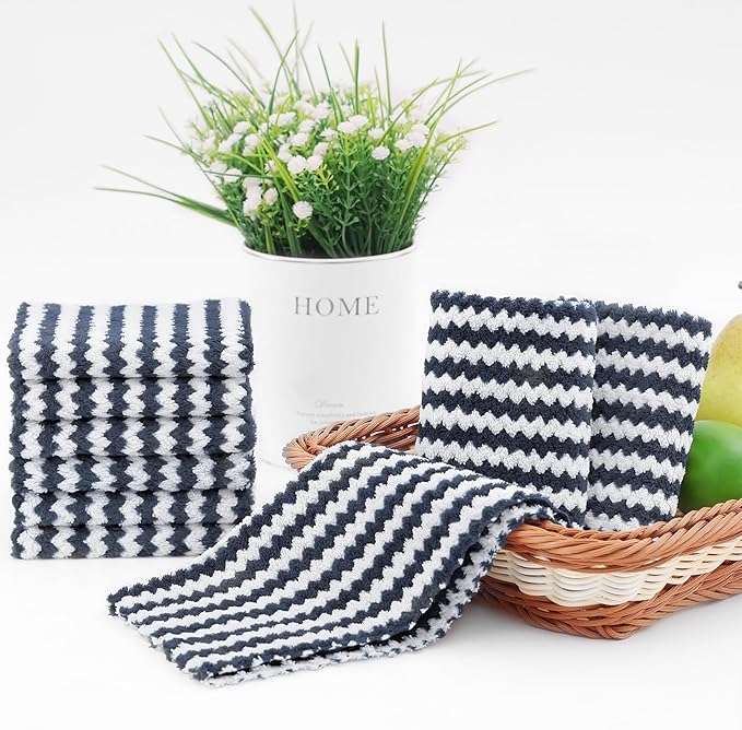 Homaxy 12 Pack Kitchen Dish Cloths, Ultra Soft and Absorbent Dish Towels