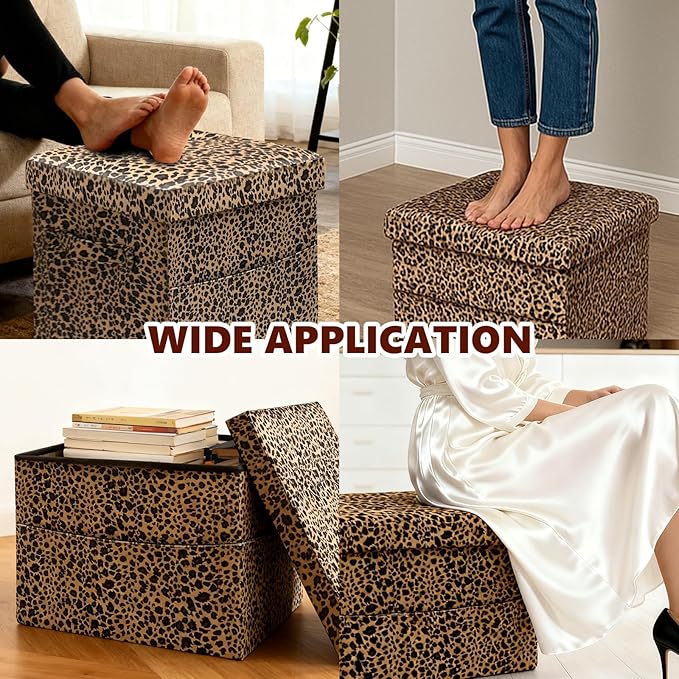 ALASDO Storage Ottoman Footrest Stool Small Ottoman