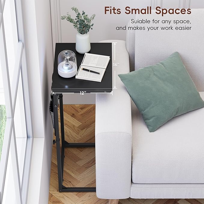 Vagusicc C Shaped End Table