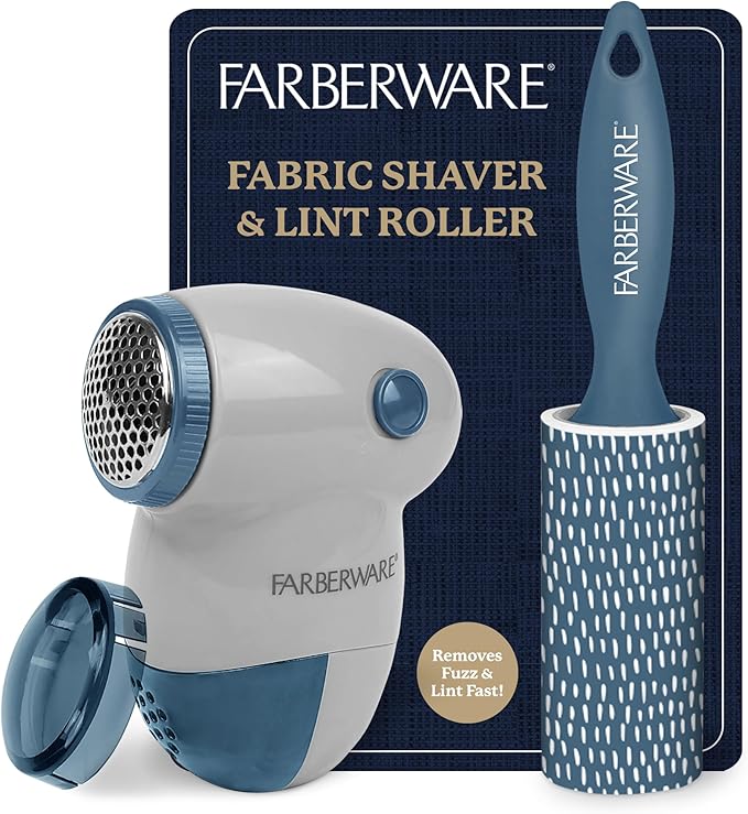 Farberware Fabric Shaver & Lint Remover Set–Battery Operated Sweater Shaver