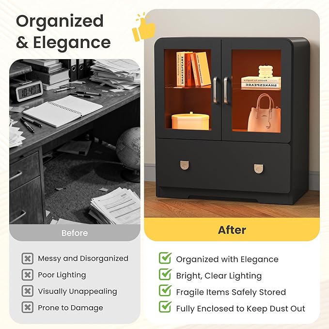 RoyalCraft Black Display Cabinet