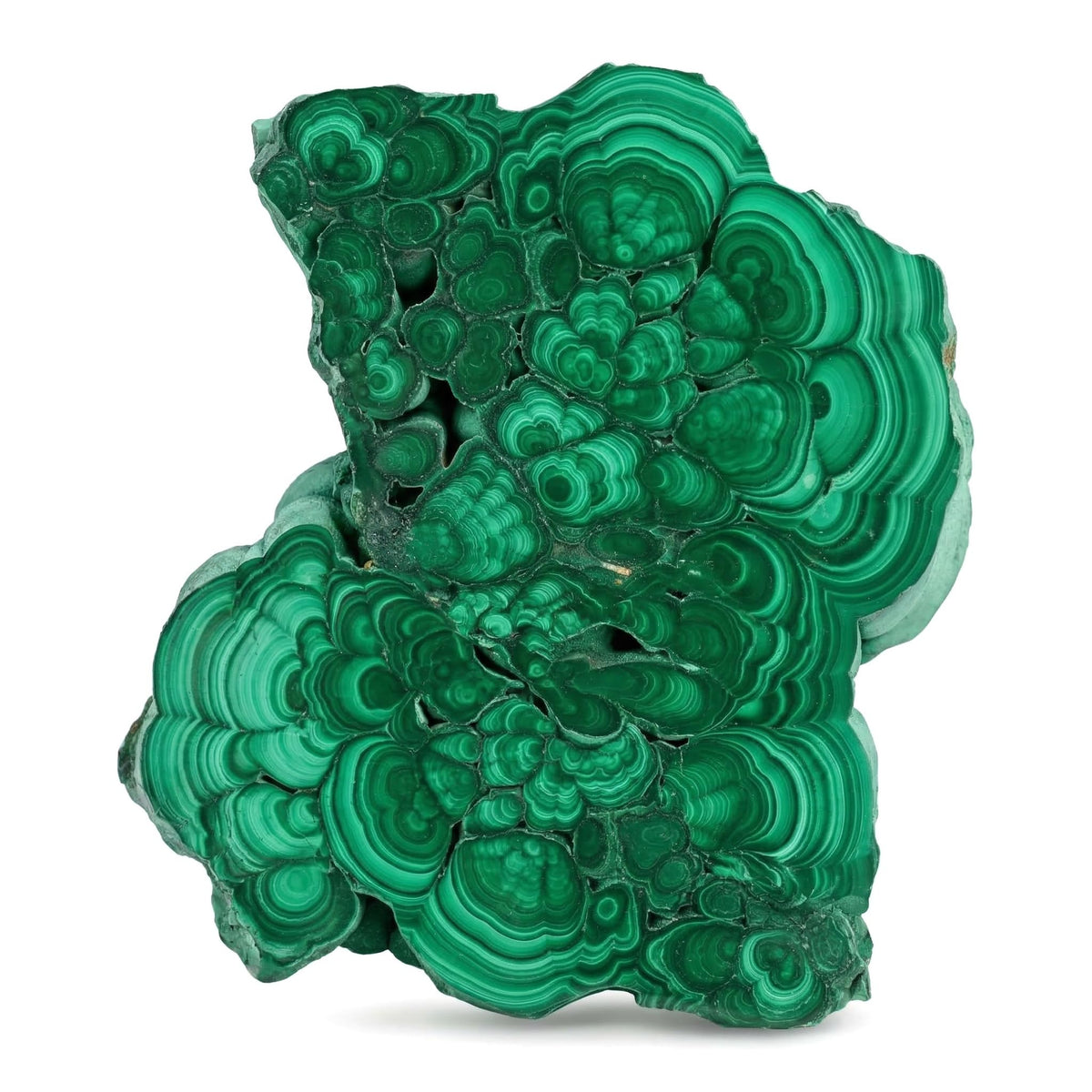 CrystalHola Natural Malachite Slab 1.1-1.32lb (500-600g), Premium Polished Malachite Slice Healing Crystal Stone, Green Mineral Specimen for Home Decor, Reiki, Meditation, Crystal Collection