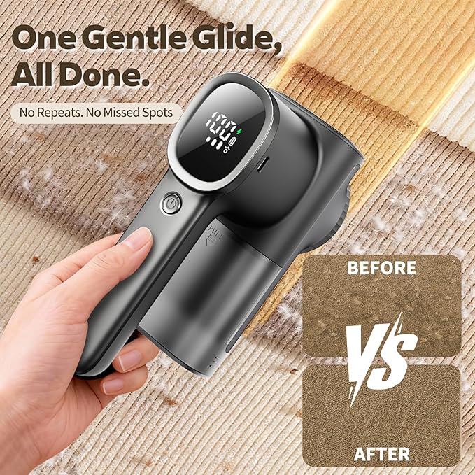 Rechargeable Fabric Shaver & Lint Remover, Electric Sweater Defuzzer