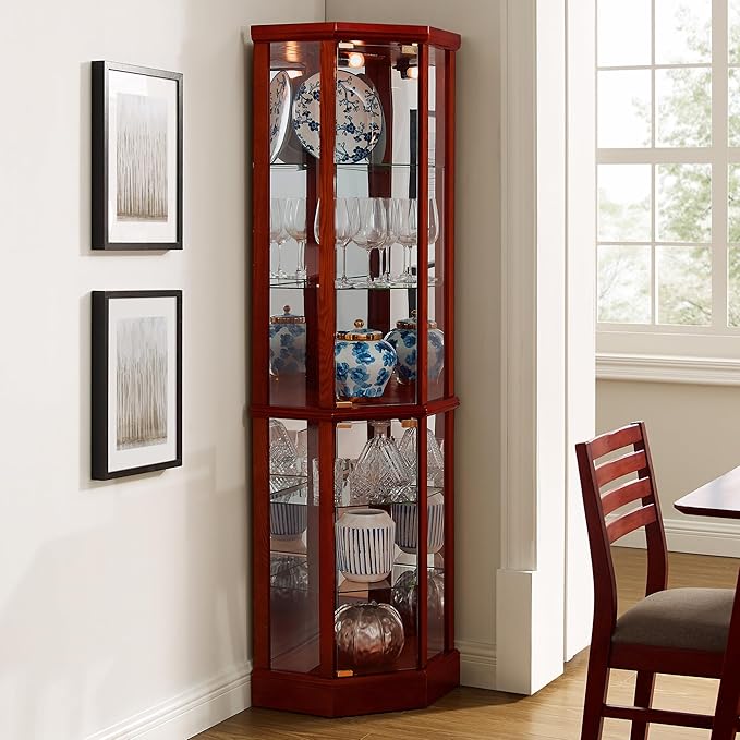 Corner Curio Cabinet, Wine Bar China Cabinet