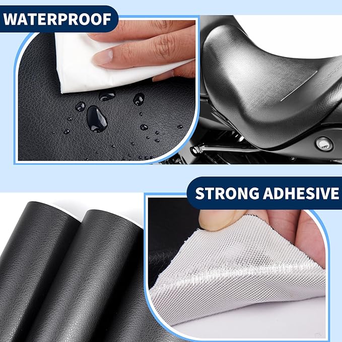 Leather Repair Patches, 17X395 Inch Self-Adhesive Leather Repair Tape, Stretch