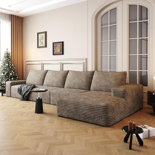 136" Sectional Couches for Living Room Cloud Couch Sofa