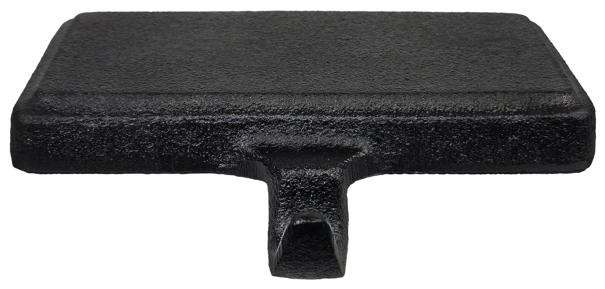 Lulu Decor Black Christmas Stocking Holders for Mantle Set of 2 - Heavy Cast Iron Weighted Strong & Sturdy Low Profile Flat Base Stocking Hooks, Simple Design for Mantle Decor Weighs 2 lbs 10 oz Each