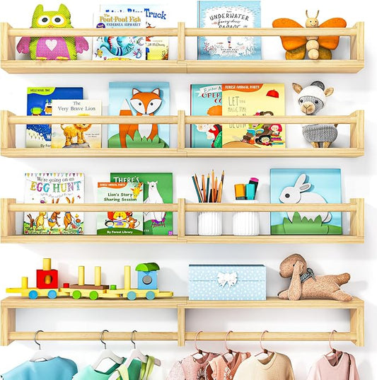 Fixwal Nursery Book Shelves, 32 Inch Floating Bookshelves