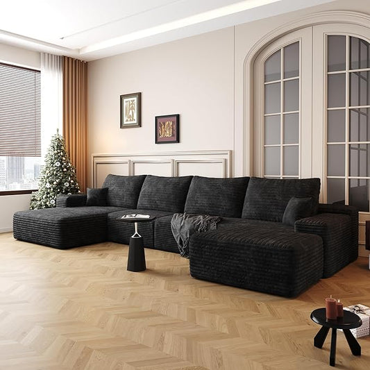 136" Sectional Couches for Living Room Cloud Couch Sofa