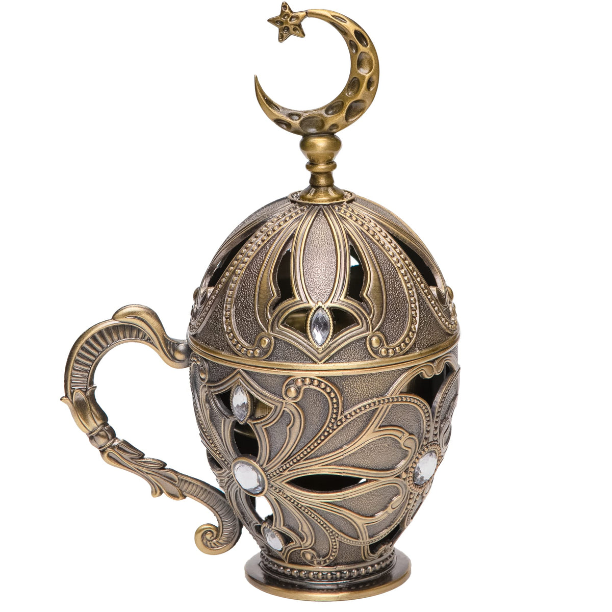 Aowdsye Frankincense Resin Incense Burner, Charcoal Incense Burner with Handle for Bakhoor Myrrh Cone, for Yoga Aromatherapy Meditation, Decor for Home Office