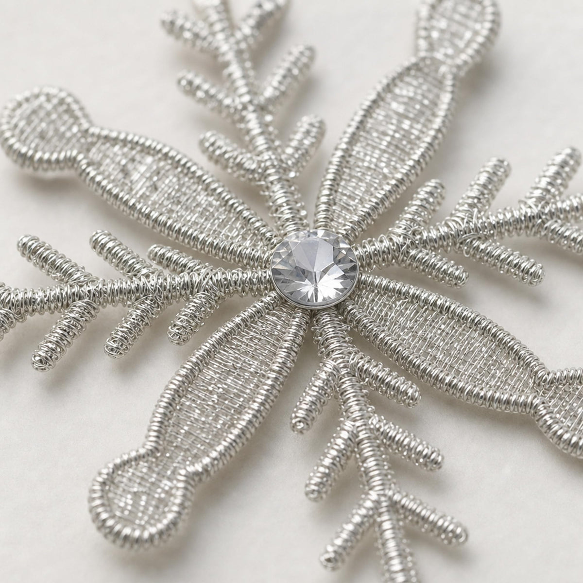 Handmade Snowflake Iron & Glass Pendant Christmas Tree Ornaments Set | ShalinIndia Elegant Hanging Decor for Home and Party Decoration | Ideal 6 Inches Christmas Decorations for Tree (E)