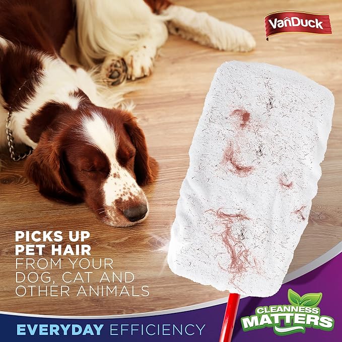 VanDuck 100% Cotton Pad Terry Cloth Mop Refills 15x8 inches, 2 Pack