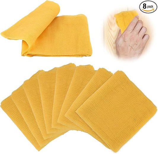 8 Pack Tack Cloths, Tack Rags for Woodworking, 17.7 x 35.4 in Tac Cloth Dust