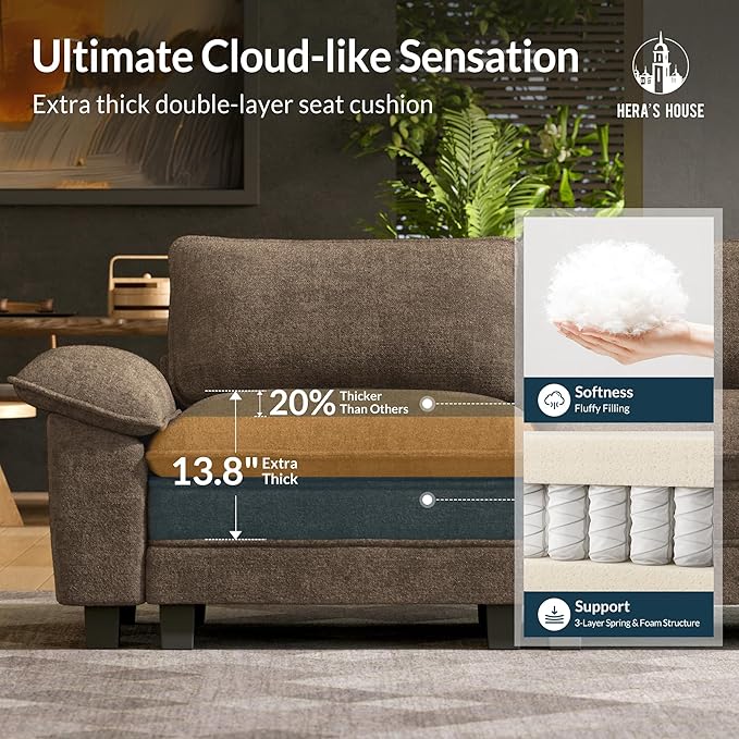 HERA'S HOUSE 158" Modular Sectional Sofa, Oversized L Shaped Couches