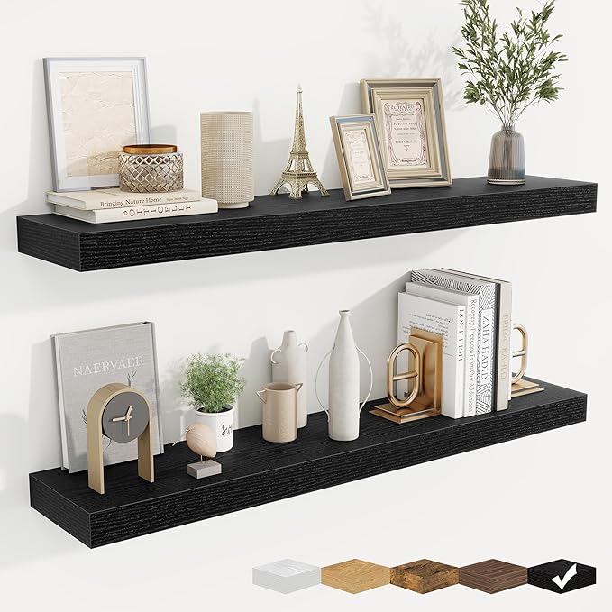 fuqing Floating Shelves for Wall, Wall Mounted Wood Floating Shelf