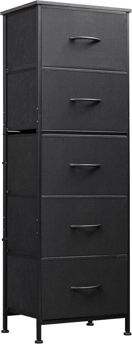 WLIVE Fabric Dresser, 5-Drawer Tall Dresser