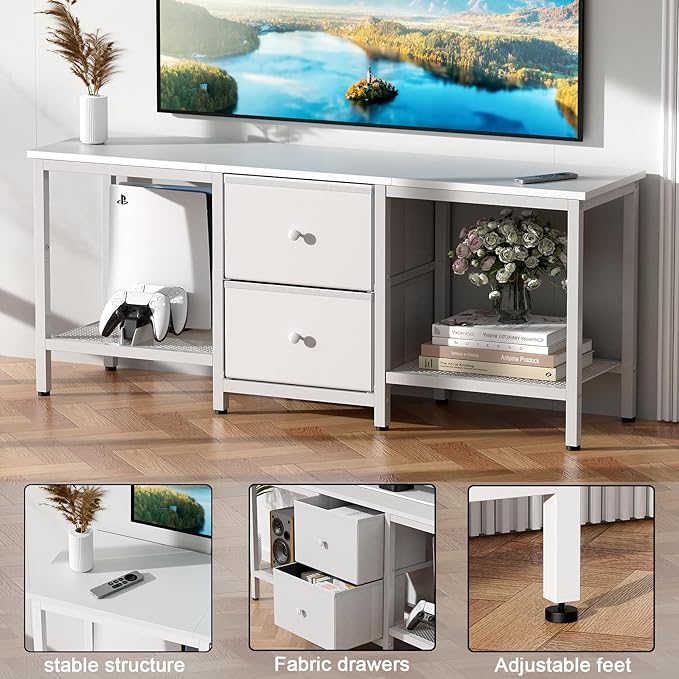 TV Stand Suitable for TVs up to 55 Inches, Entertainment Center