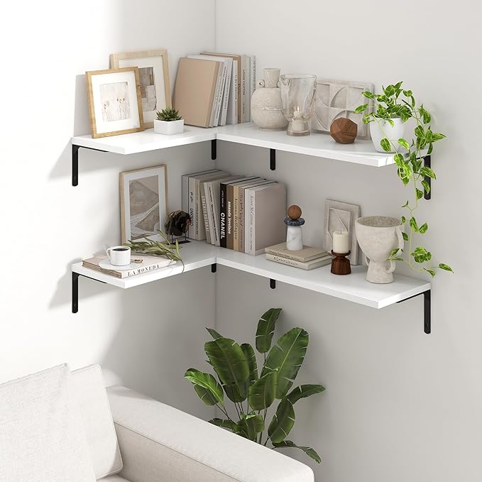Fun Memories Deep Floating Shelves, 24W x 8D Floating Shelves Set of 2