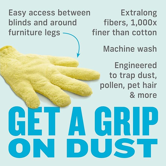 E-Cloth High Performance Dusting Glove, Premium Reusable Microfiber Dusters