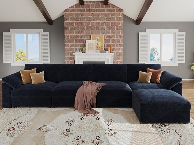 EASE MOOSE Oversized Sectional Modular Sofa, Large L Sectional Couch Wide Deep
