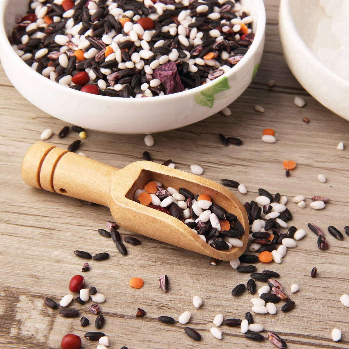 Arroyner 30 PCS Mini Wooden Spoon Mini Bamboo Spoons Small Bath Salt Spoon Small Spice Spoons for Sugar Scrubs, Spices, Bath Salts, Cooking