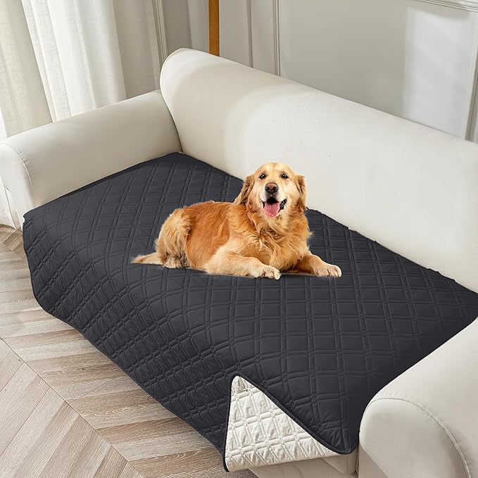 Genina Waterproof Couch Cover, Washable Anti-Slip 78inch Sofa Covers