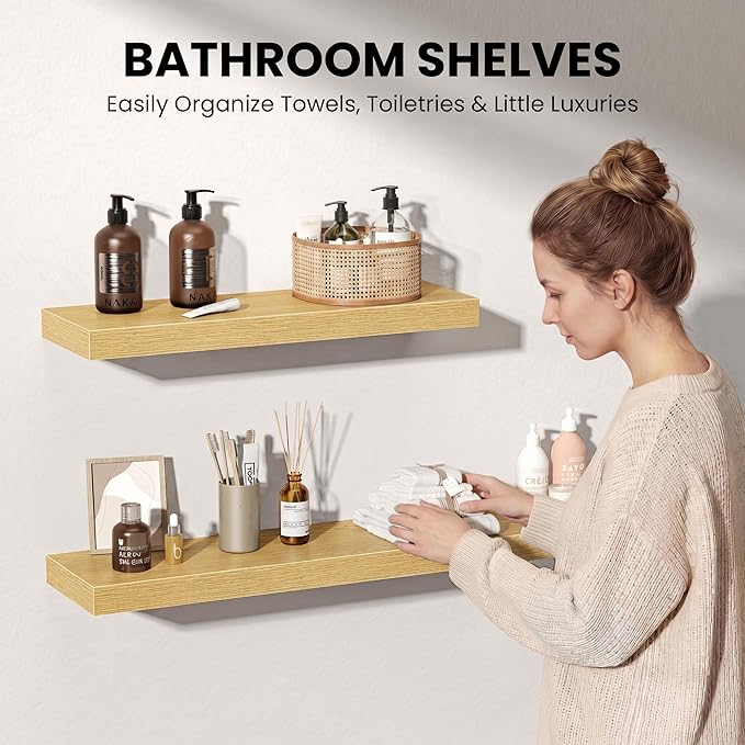Fun Memories 67Inch Long Floating Shelves, 8 Inch Deep Shelves