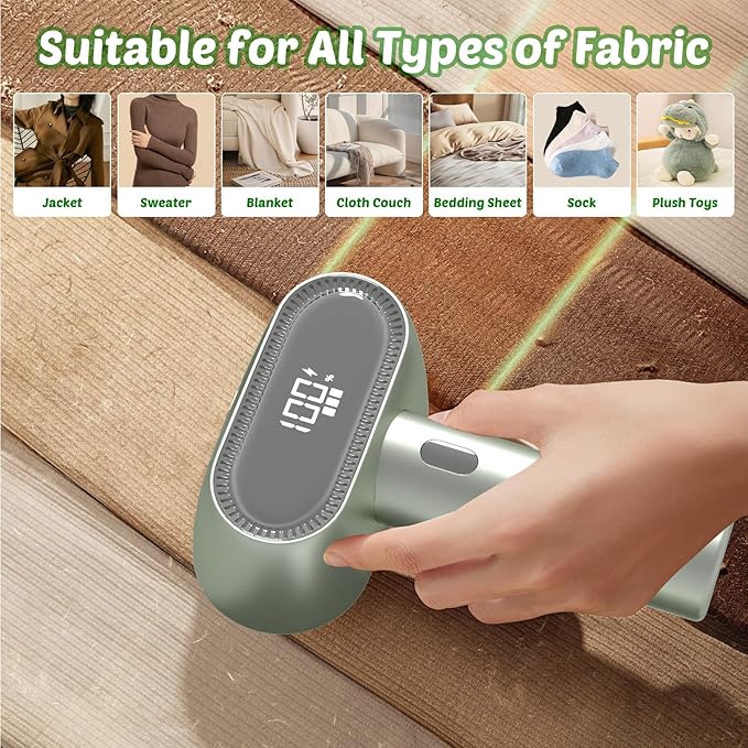 Fabric Shaver, Rechargeable Double-Head Lint Remover, Electric Lint Shaver and