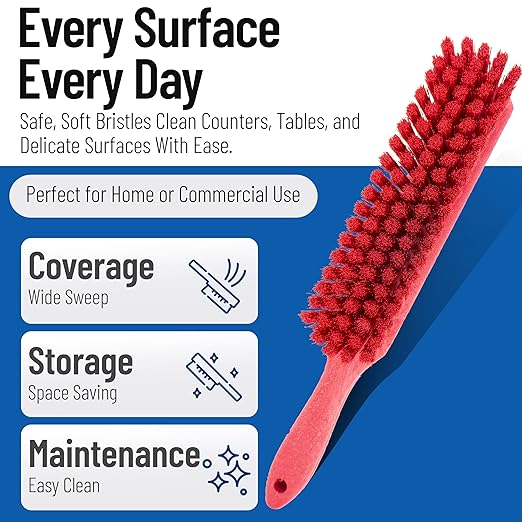 SPARTA Handheld Soft Counter Brush 8 Inch Bristle Span, Countertops, and