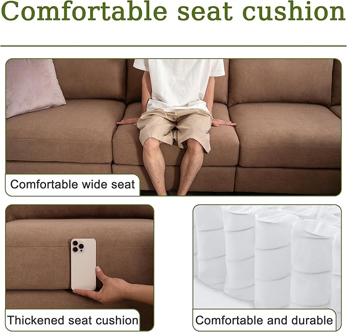 150.4" Large Sectional Couches for Living Room, 8 Seater L Shaped Modular