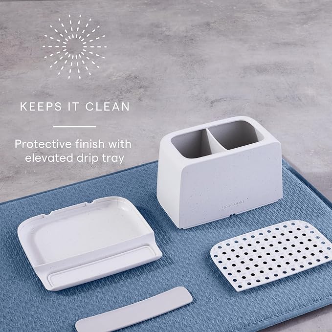 YouCopia The Ledge Toothbrush Holder, Bathroom Vanity Counter Organizer