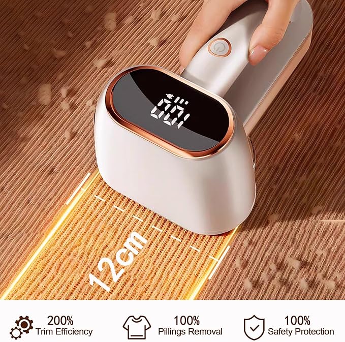 Dual-Head Fabric Shaver and Lint Remover, Rechargeable Sweater Shaver