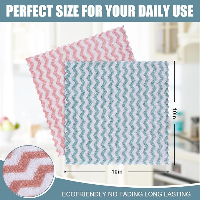 Homaxy 12 Pack Kitchen Dish Cloths, Ultra Soft and Absorbent Dish Towels
