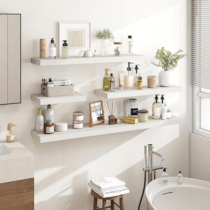 Acovy 24 Inch Floating Shelves, Wooden Shelves