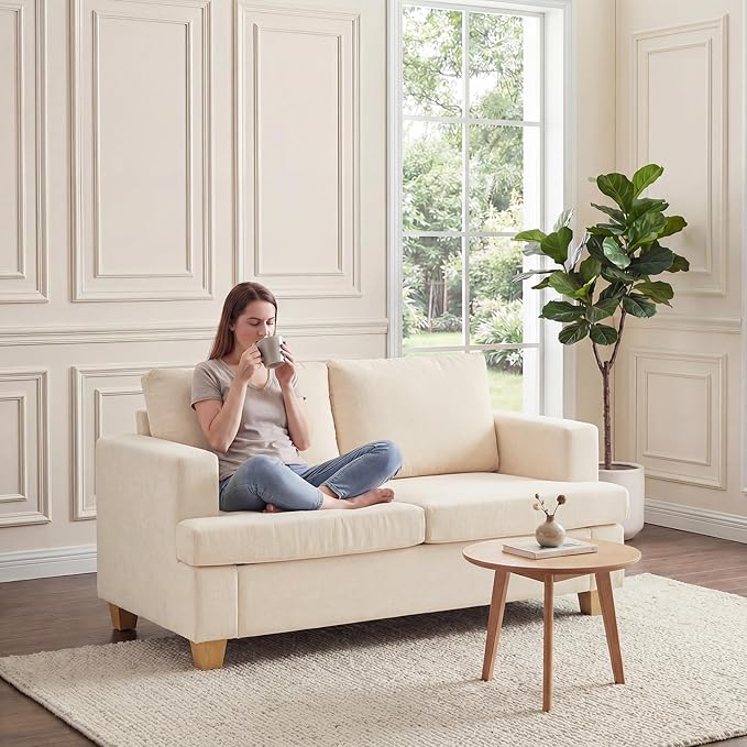 Apicizon 63" Loveseat Sofa Couch, Cloud Couch Lounge Sofa