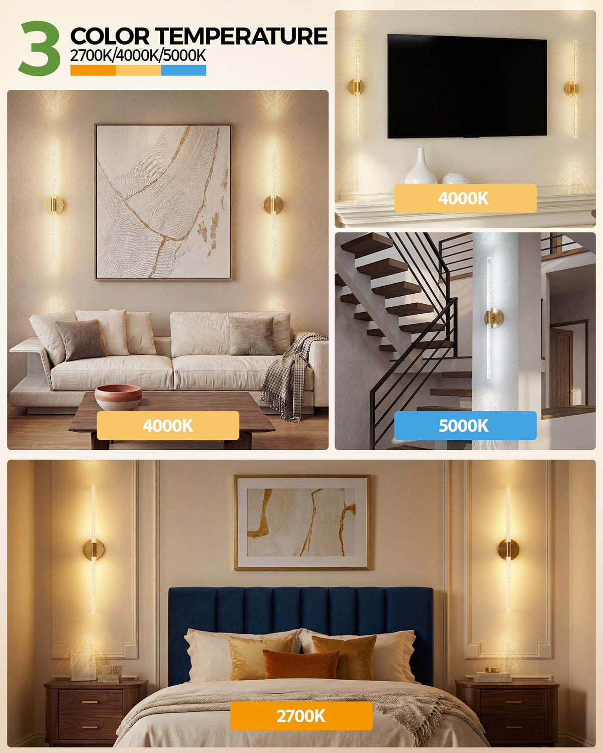 NIORSUN Crystal-Inspired Bubble Battery Operated Wall Sconce Set of 2, 10000mAh 3 Color Temps Rechargeable Wall Lights with Remote, Dimmable Wireless Wall Lamp for Living Room Bedroom