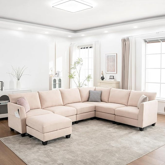 122.8" Large Sectional Couches for Living Room, 6 Seater L Shaped Modular