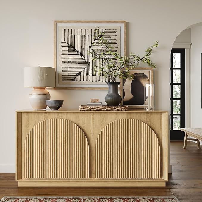 win2win Fluted Sideboard Buffet Cabinet