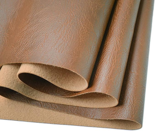 Wento Thick Half Yard Faux Leather Fabric Soft Skin Grain PU Leather