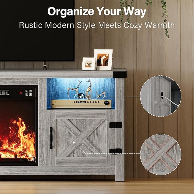 YESHOMY LED Fireplace TV Stand