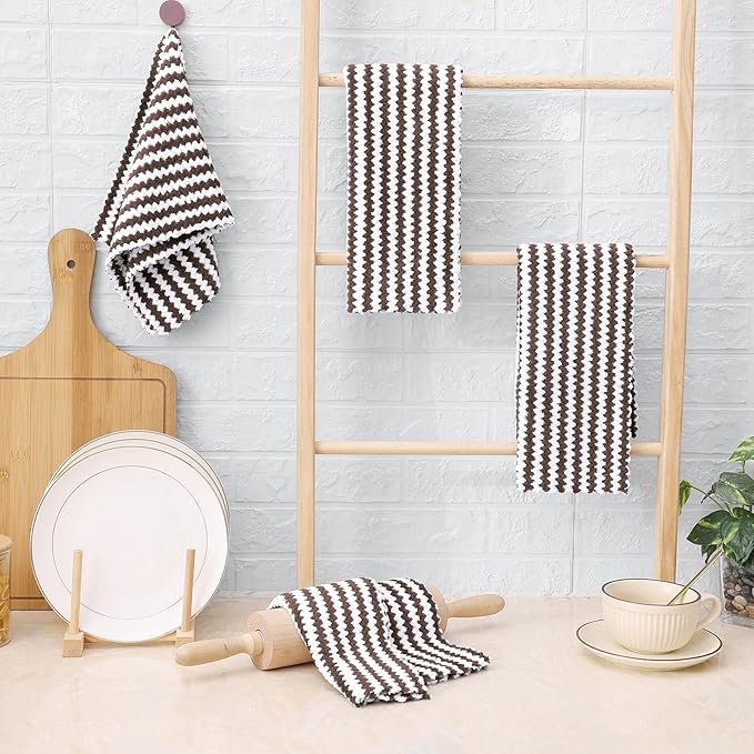 Homaxy Kitchen Towels, Ultra Soft and Absorbent Dish Towels, Reusable Fast