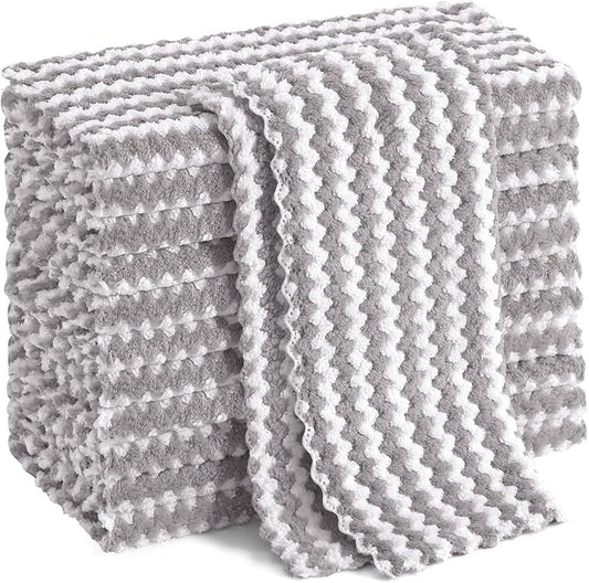 Homaxy 12 Pack Kitchen Dish Cloths, Ultra Soft and Absorbent Dish Towels