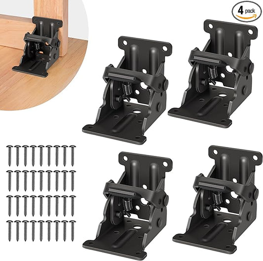 4 Pack Folding Brackets, Self-Lock Hinge