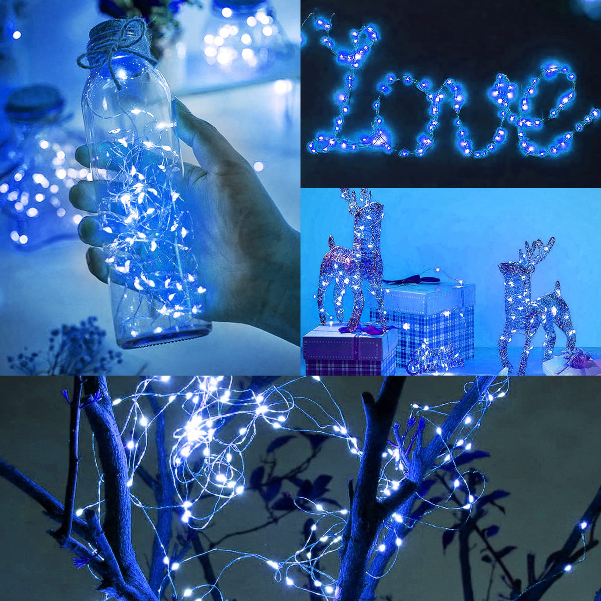 Rivokeer 12 Pack Fairy Lights Battery Operated String Lights，7FT 20LED Waterproof Silver Wire Christmas Lights Outdoor,Firefly Mini Lights for Bedroom Party Birthday Wedding Indoor Decorations.