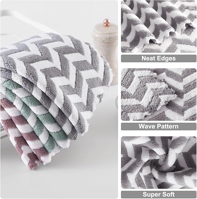 Homaxy 12 Pack Kitchen Dish Cloths, Ultra Soft and Absorbent Dish Towels