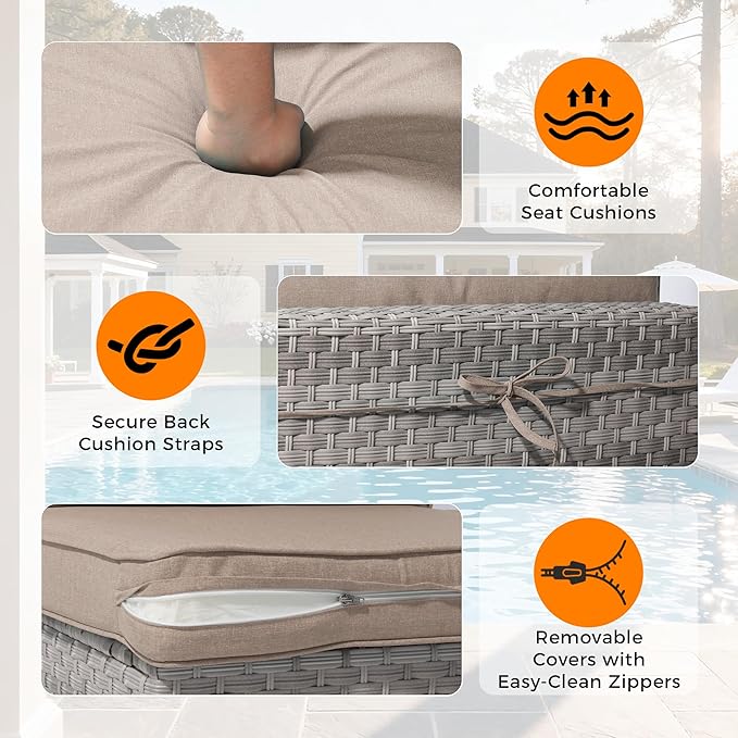 14-Seat Modern Patio Furniture Set