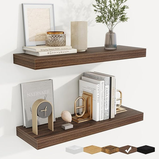 fuqing Floating Shelves for Wall, Wall Mounted Wood Floating Shelf