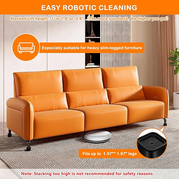 shouwuhho 32 Pack Furniture Risers Adjustable Bed Risers Heavy Duty Lifts