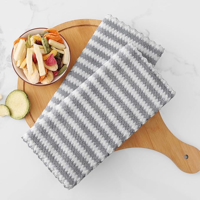 Homaxy Kitchen Towels, Ultra Soft and Absorbent Dish Towels, Reusable Fast